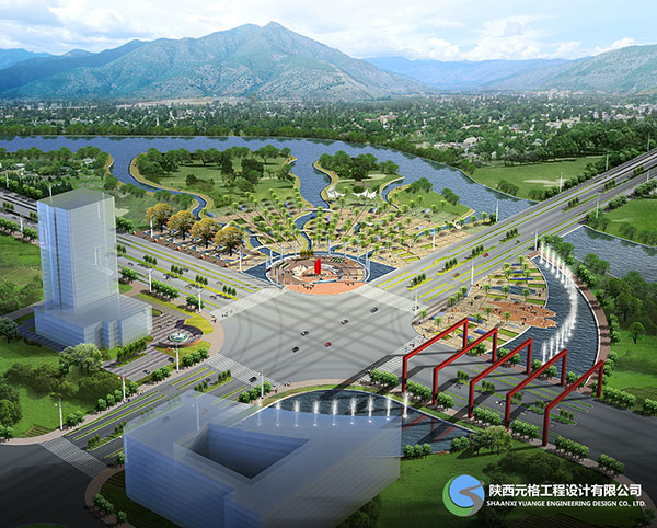 陜西公路橋梁-路口綠化設(shè)計